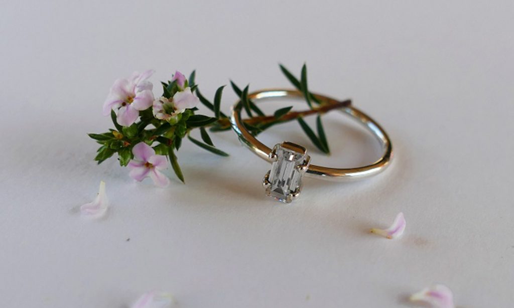 Silver Baguette Ring