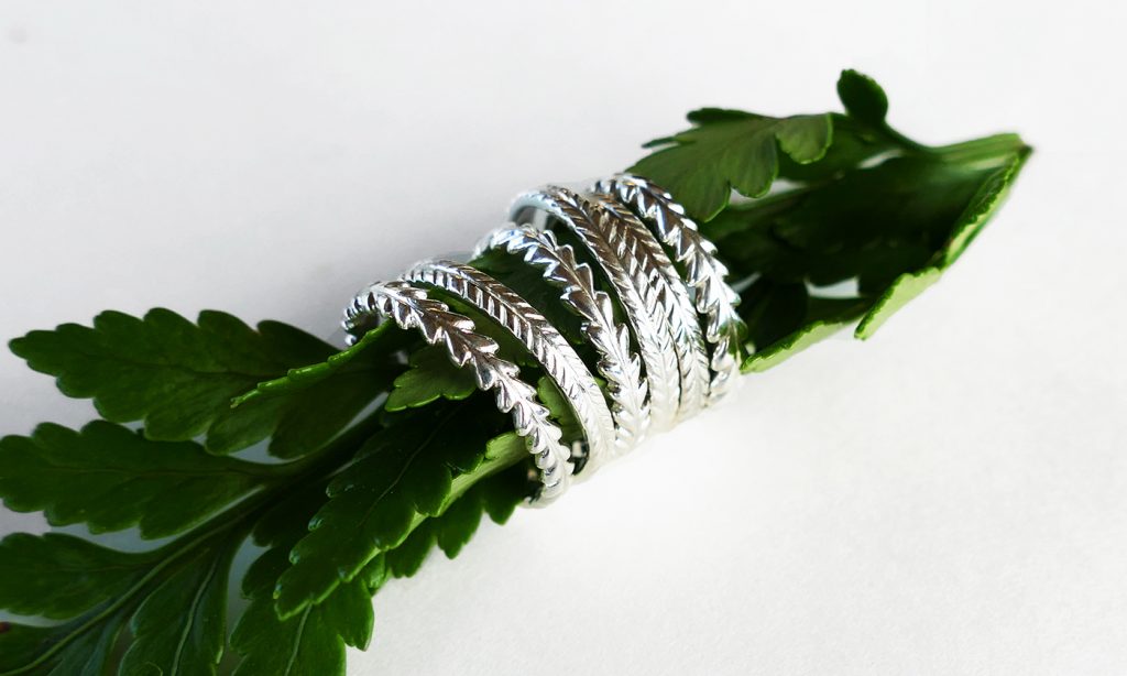 Silver floral Wreath Rings