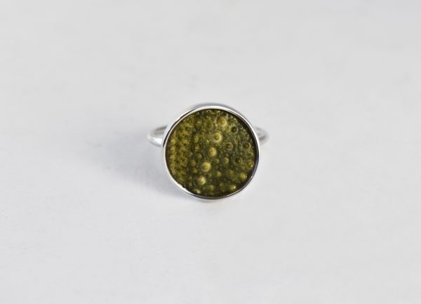 KJ104 Green Sea Urchin Ring 1