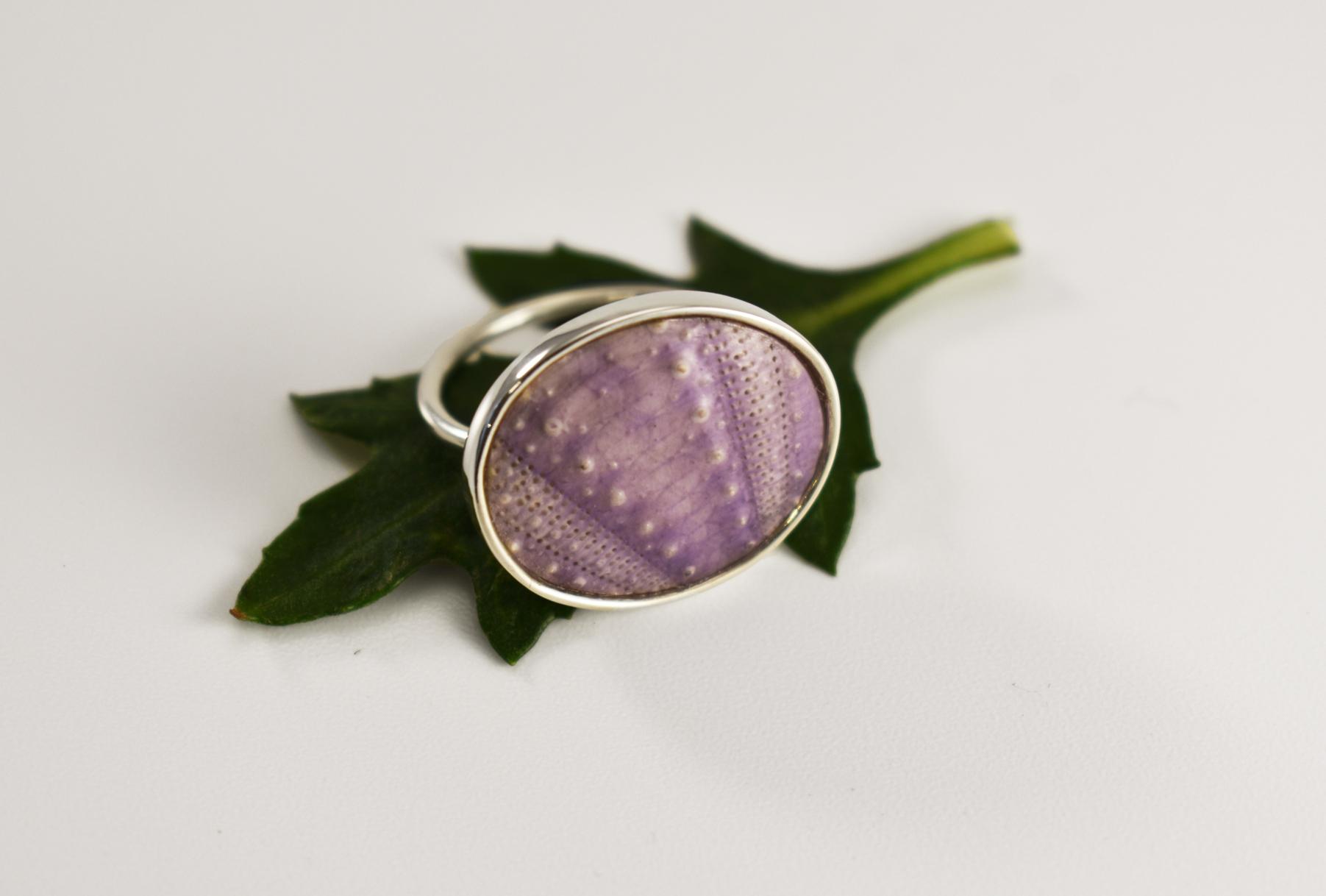 Big Lilac Sea Urchin Ring