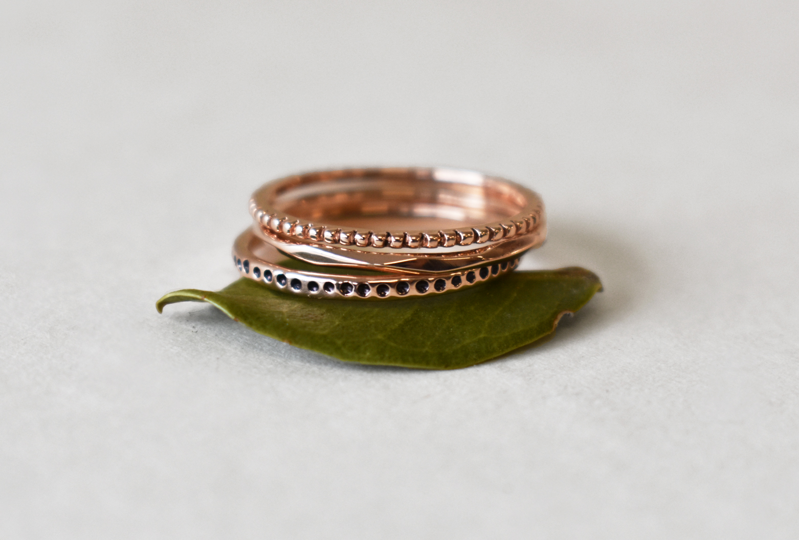 Urchie Stacking Rings – 9ct Rose Gold