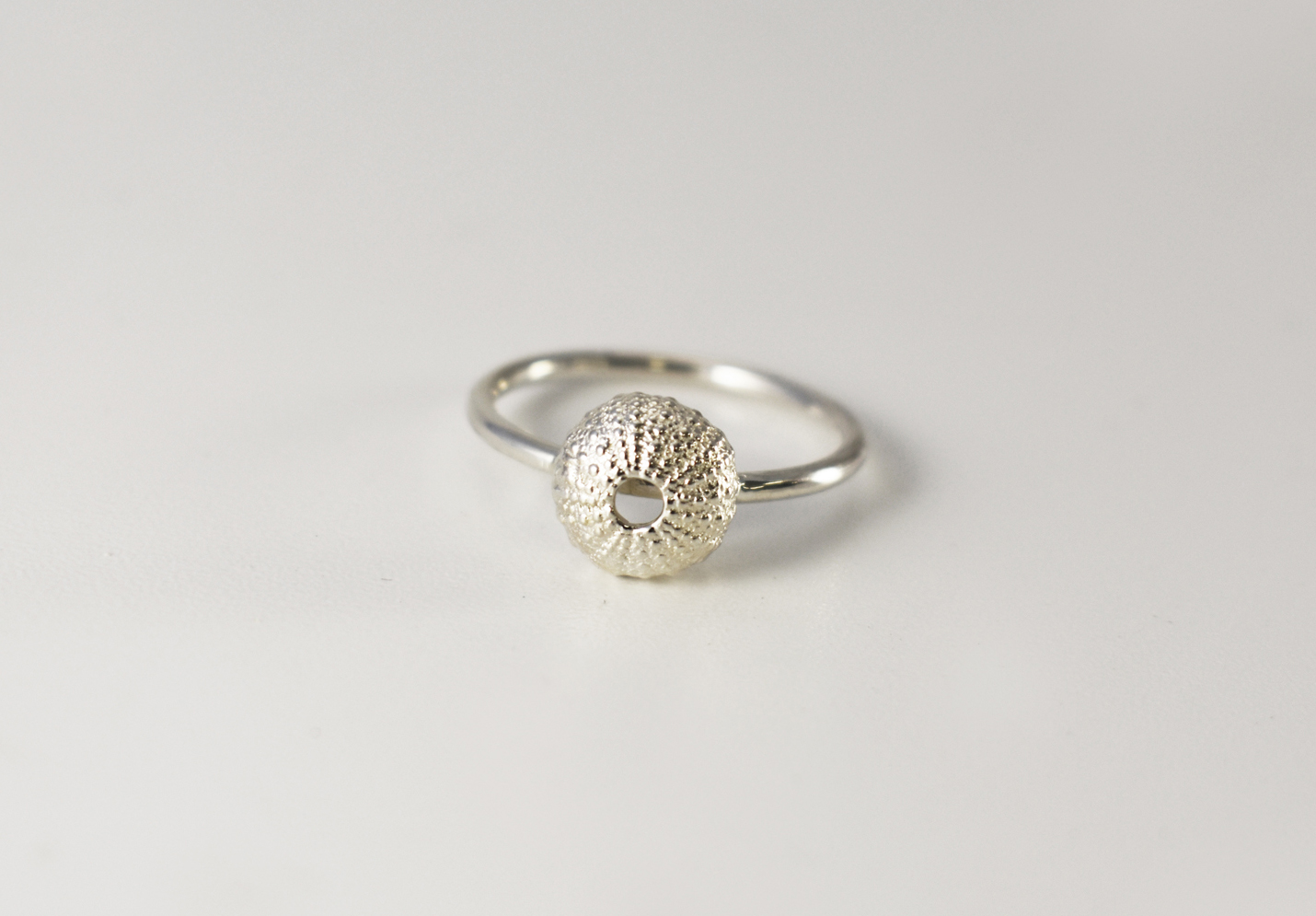 Baby Silver Sea Urchin Ring