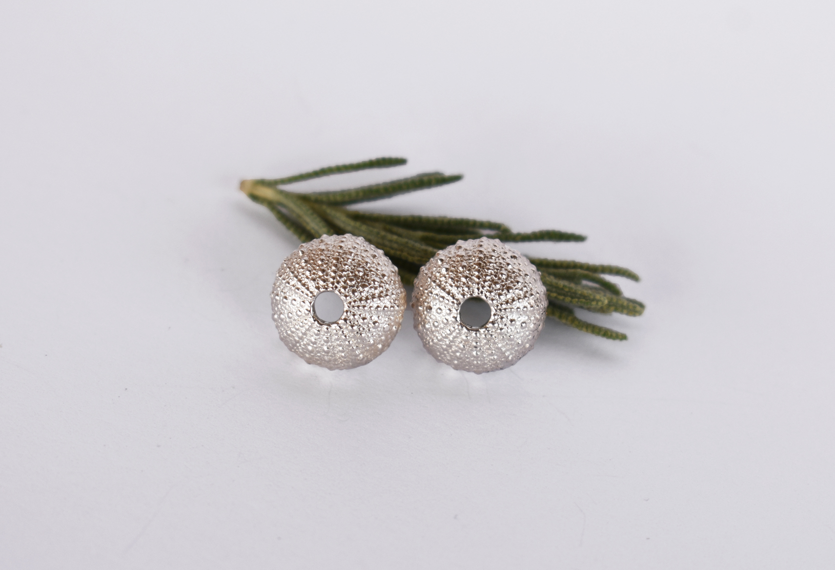 Silver Sea Urchin Studs