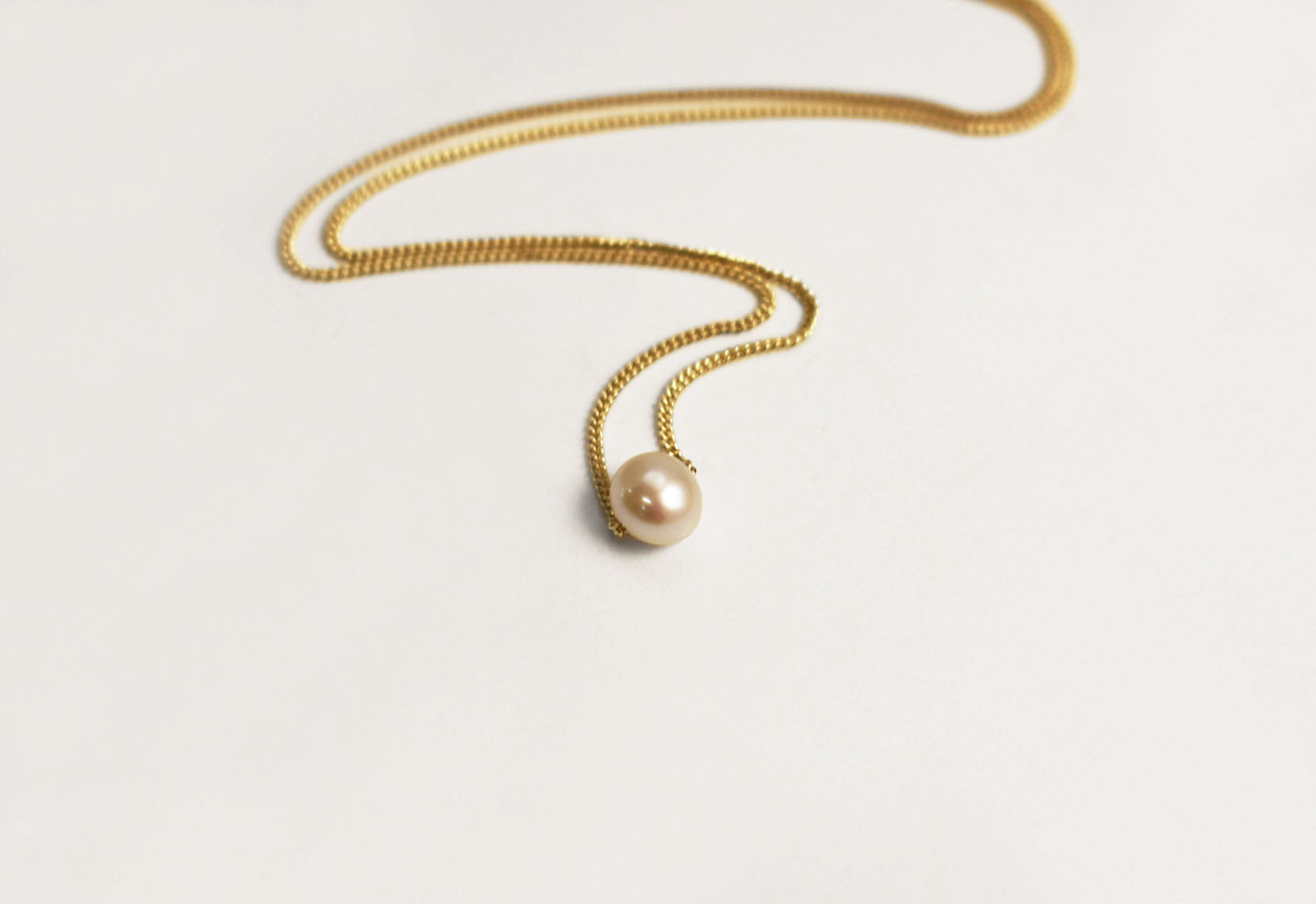 Dainty Pearl Necklace – 9ct Yellow Gold