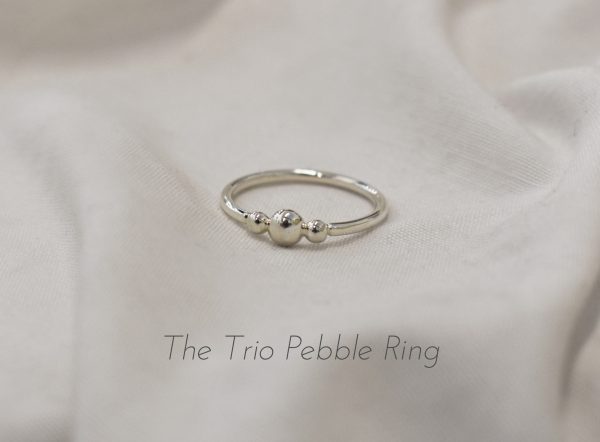 Silver Trio Pebble Ring