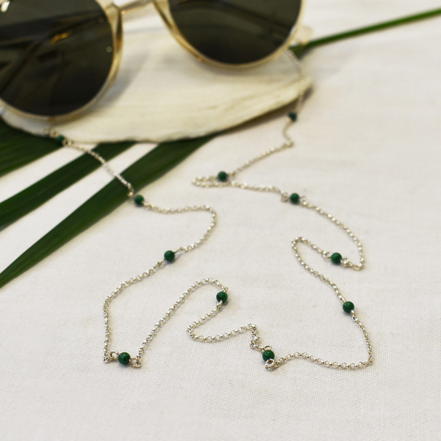 Malachite Charm Sunglasses Chain