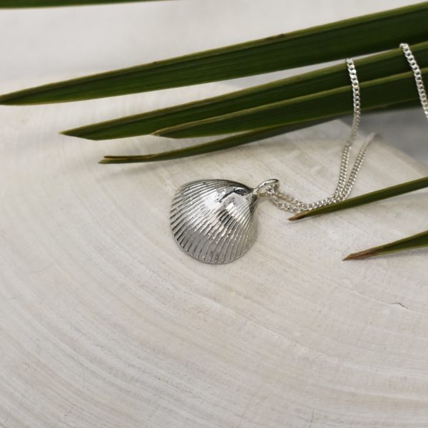 Silver Calico Shell Necklace