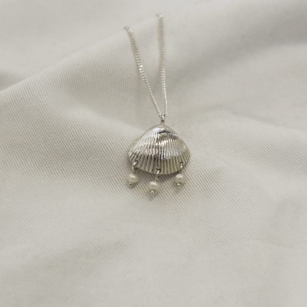 Silver Calico Pearl Necklace